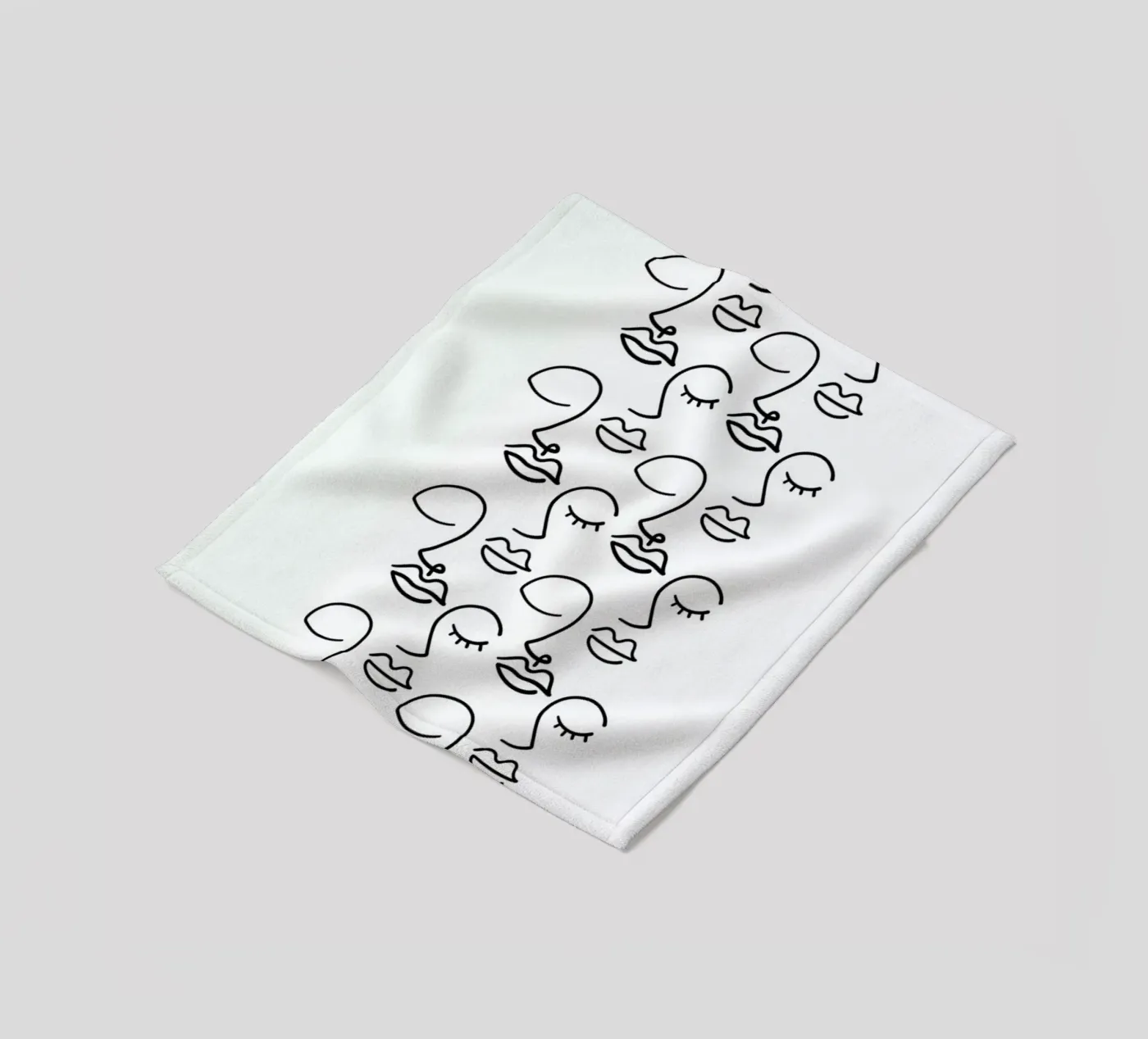 Faces fleece blanket by Ninhol
