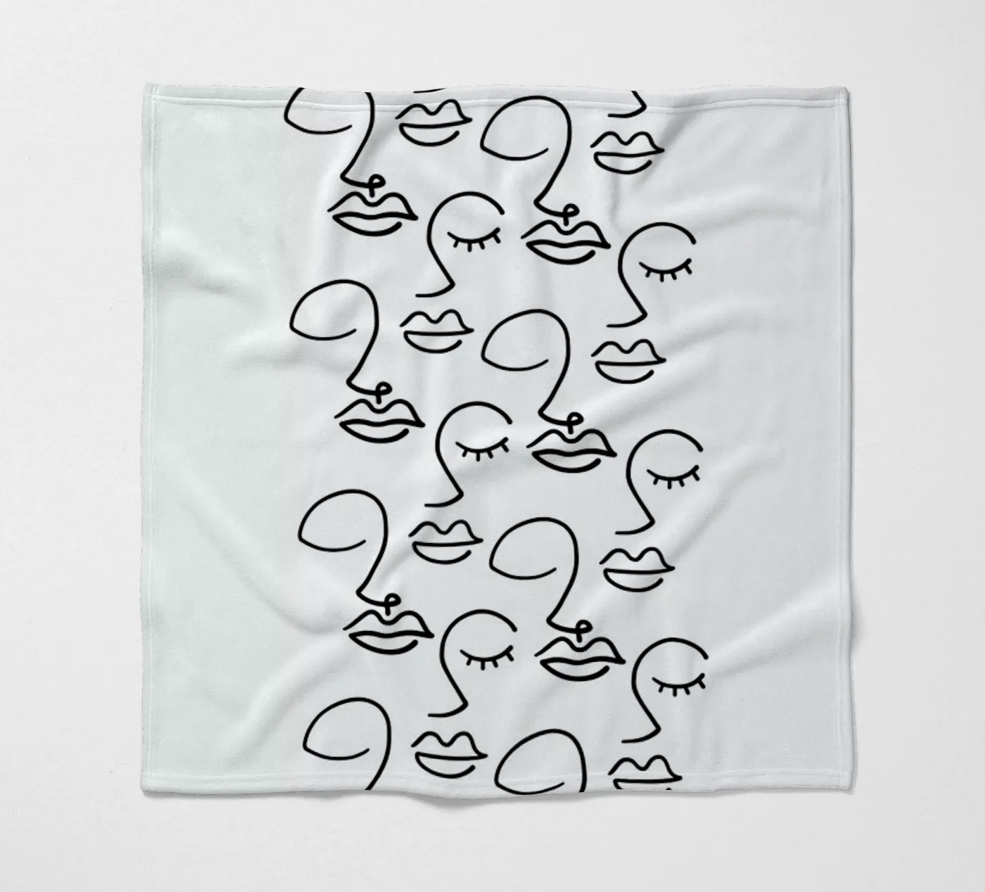 Faces fleece blanket by Ninhol