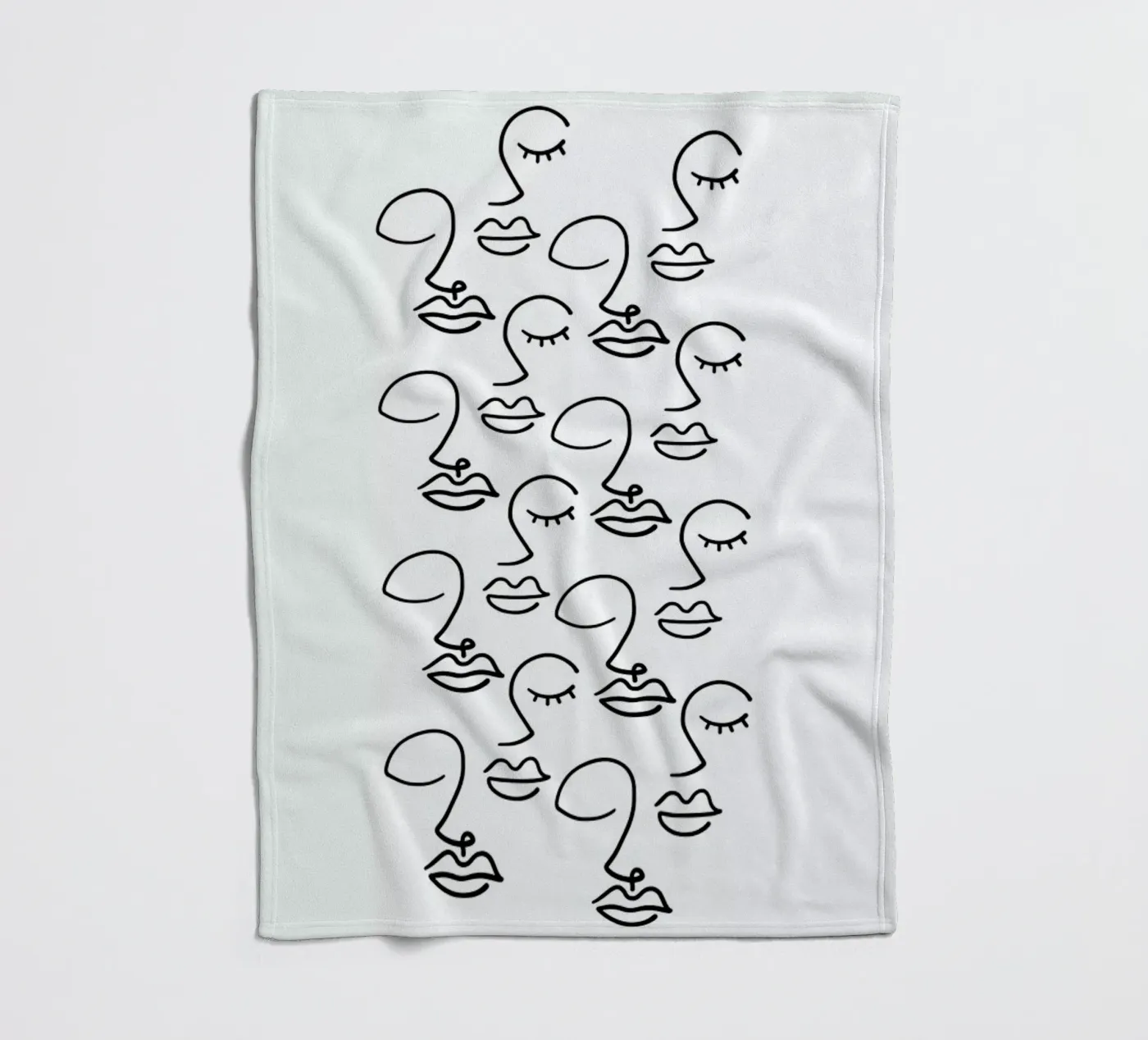 Faces fleece blanket by Ninhol