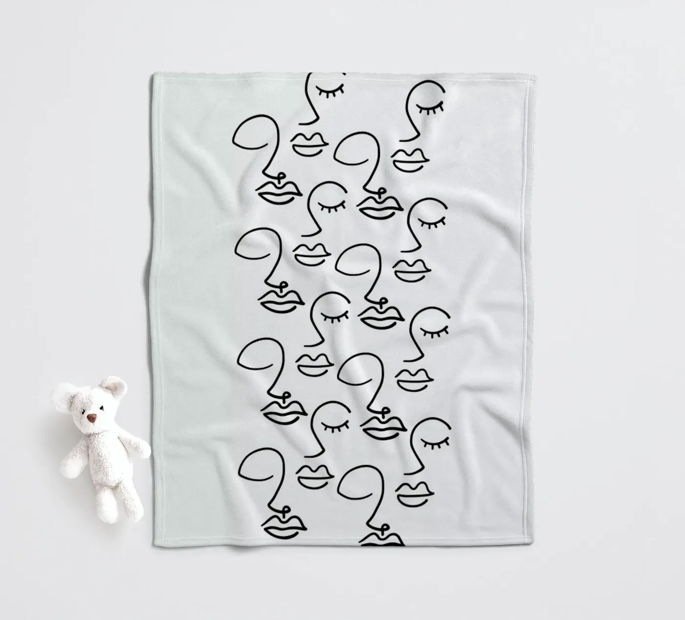 Faces fleece blanket by Ninhol