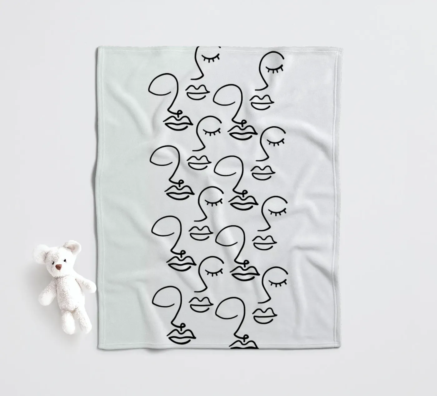 Faces fleecedeken van Ninhol