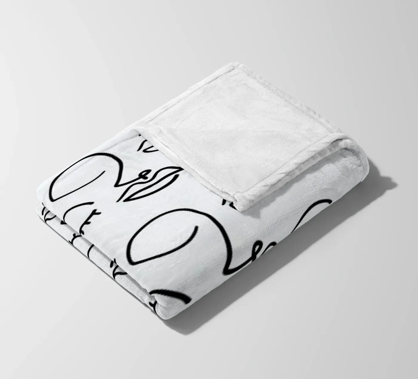 Faces fleece blanket by Ninhol