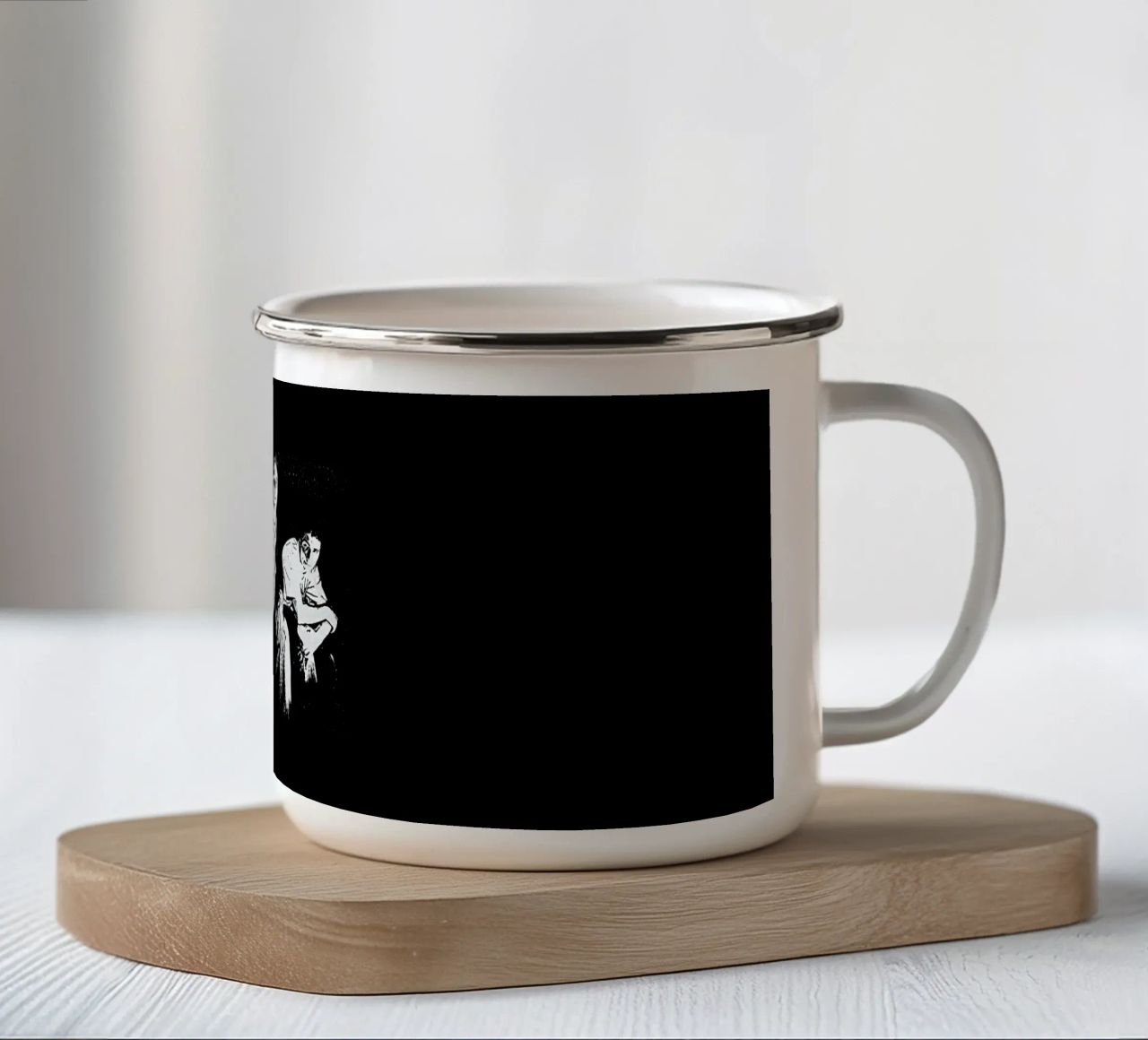 Stregatto d'epoca tazza in smalto da Curtishop