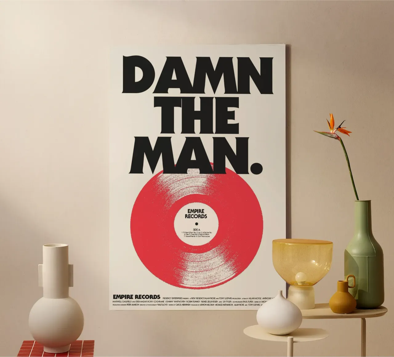 Damn The Man canvas with Floater frame by HUMMERSONIC