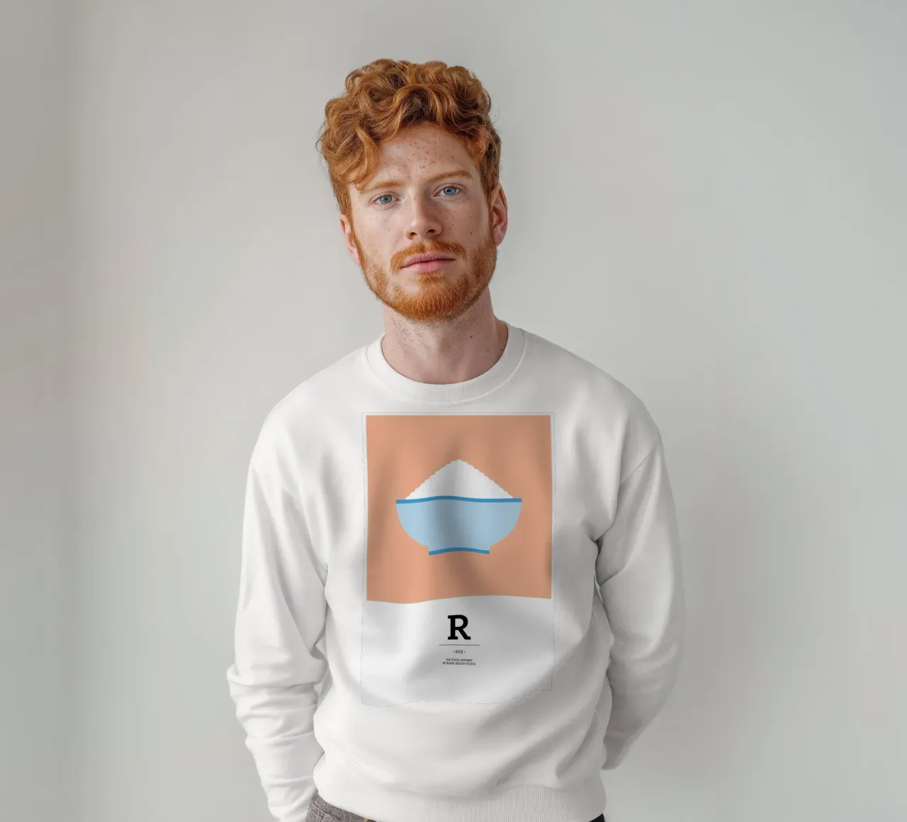 „The Food Alphabet“ - R like Rice felpa da BLAEK Design Studio