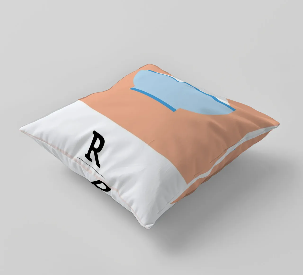 „The Food Alphabet“ - R like Rice cuscino da BLAEK Design Studio