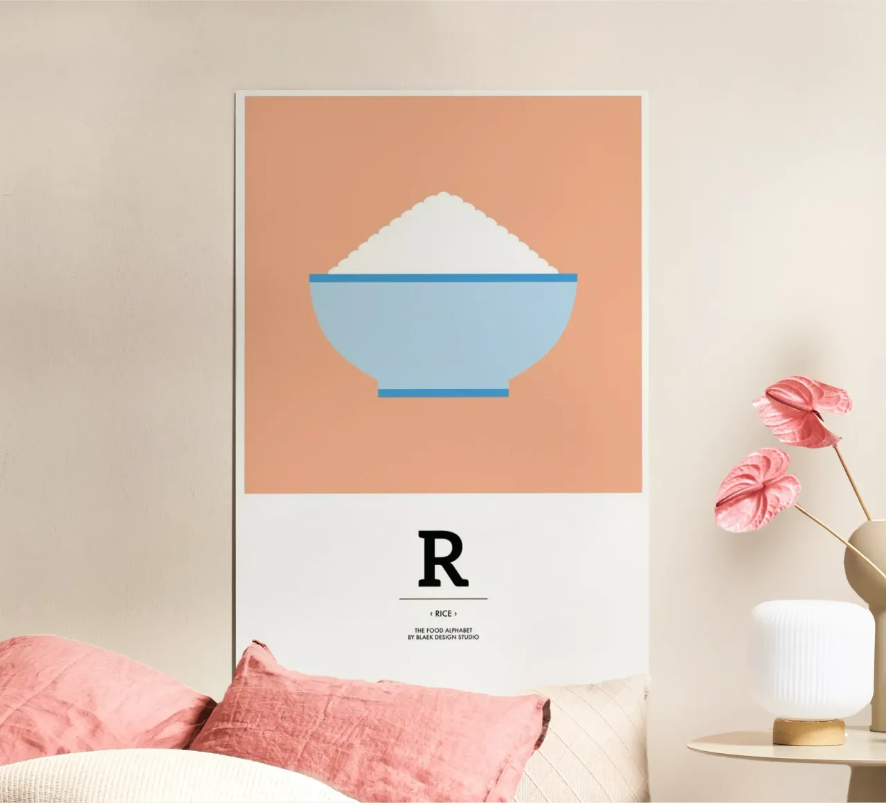 „The Food Alphabet“ - R like Rice carta hahnemühle da BLAEK Design Studio