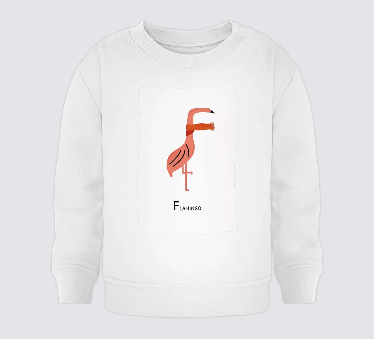 F for Flamingo felpa neonato da Little Flourishes