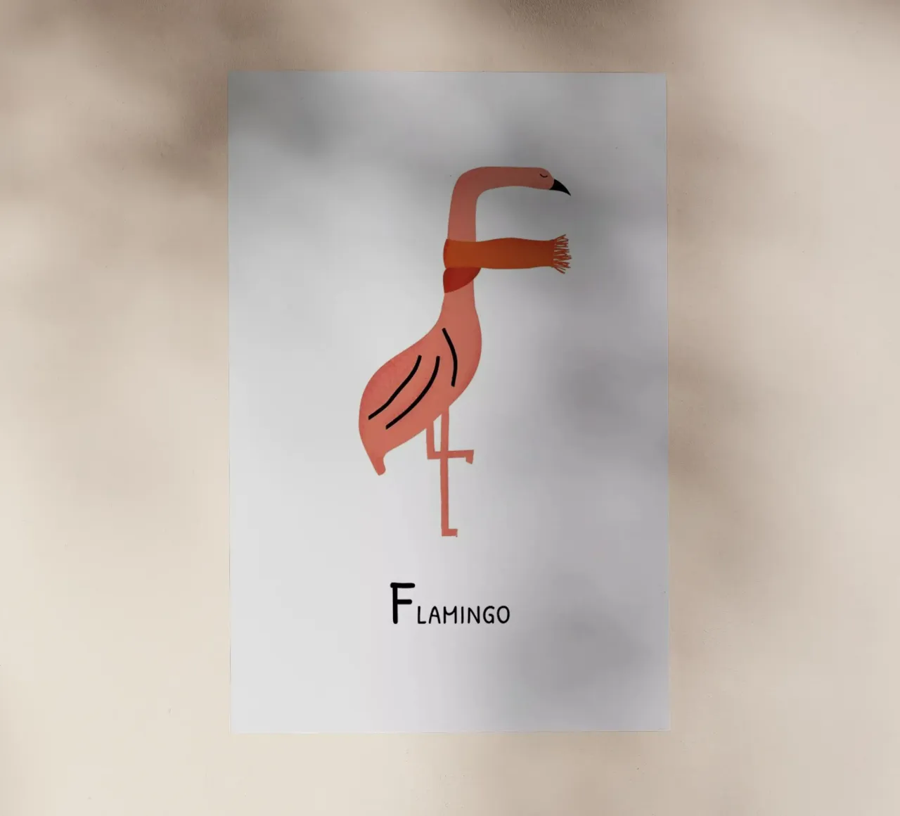 F for Flamingo pellicola backlit da Little Flourishes