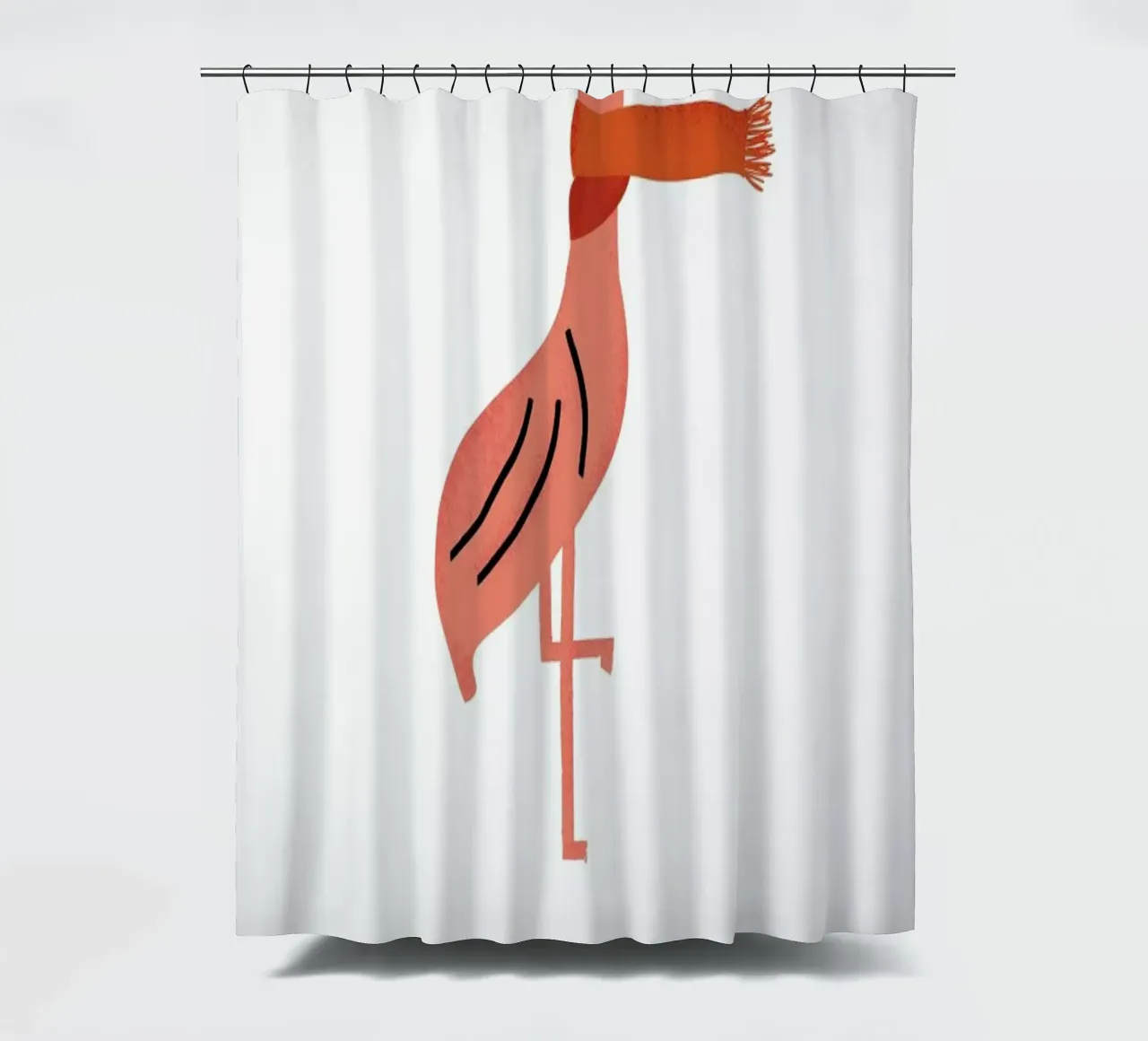 F for Flamingo tenda da doccia da Little Flourishes
