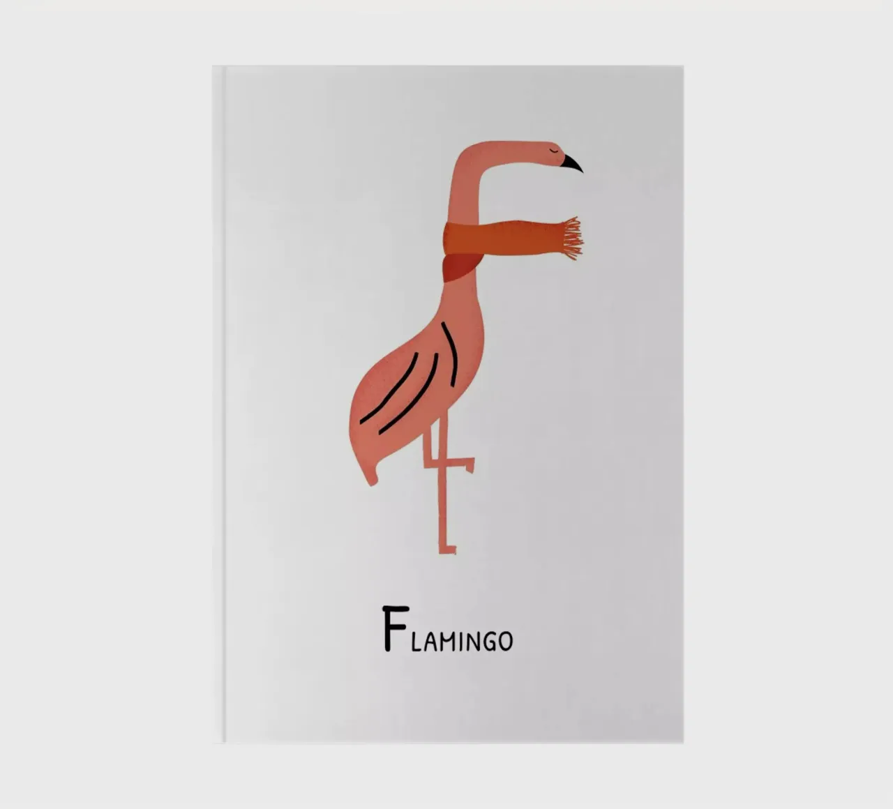 F for Flamingo notebook by Little Flourishes