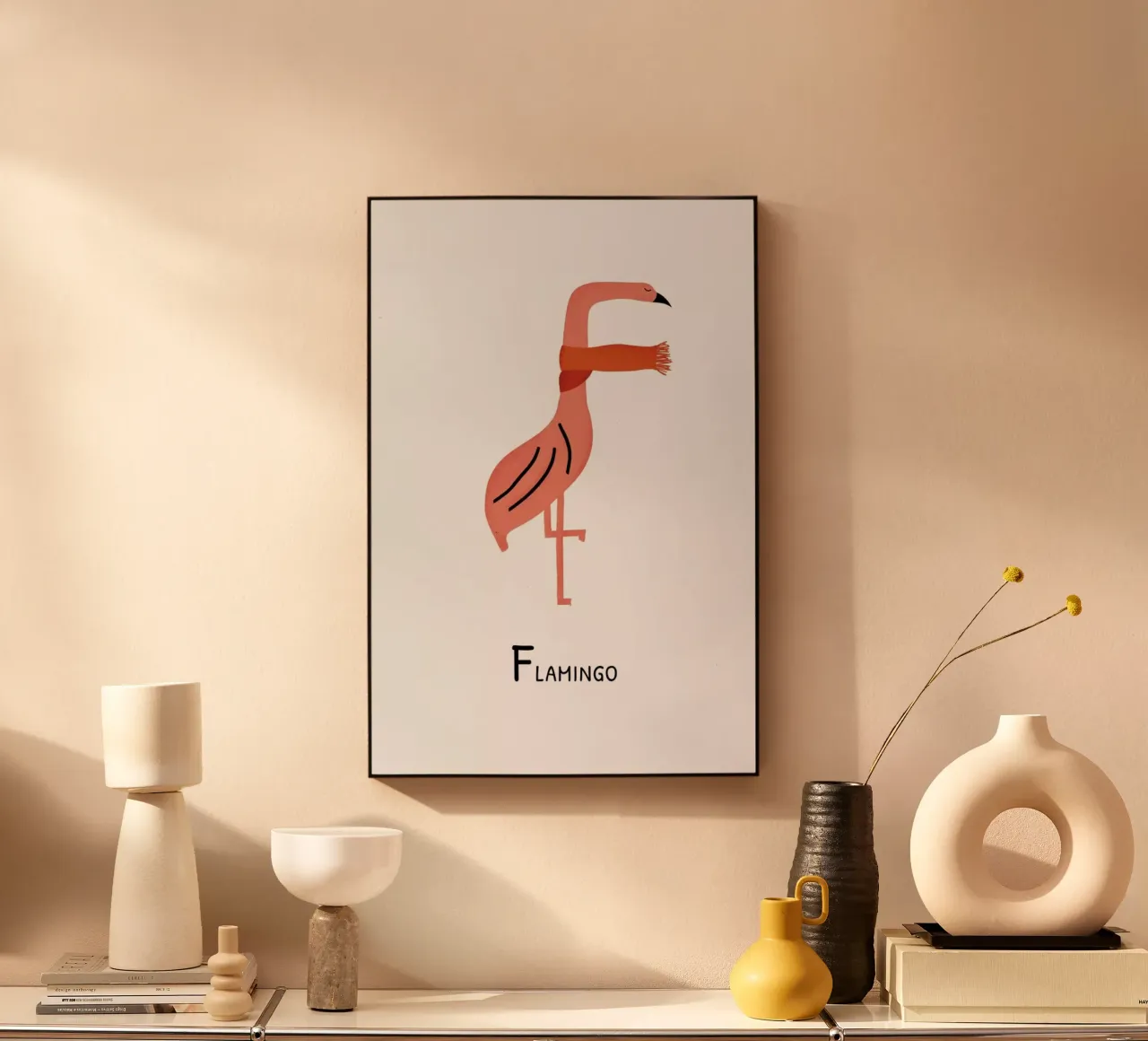 F for Flamingo plexiglass da Little Flourishes