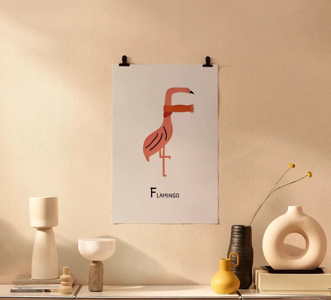 F for Flamingo carta hahnemühle da Little Flourishes
