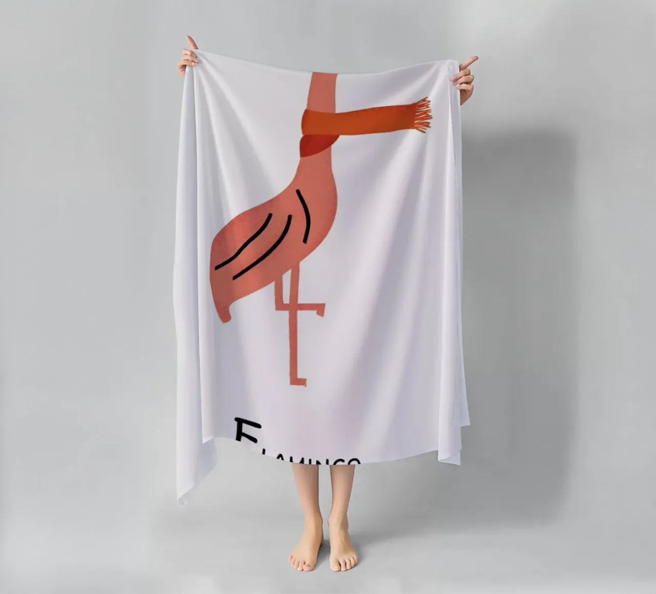 F for Flamingo telo mare da Little Flourishes