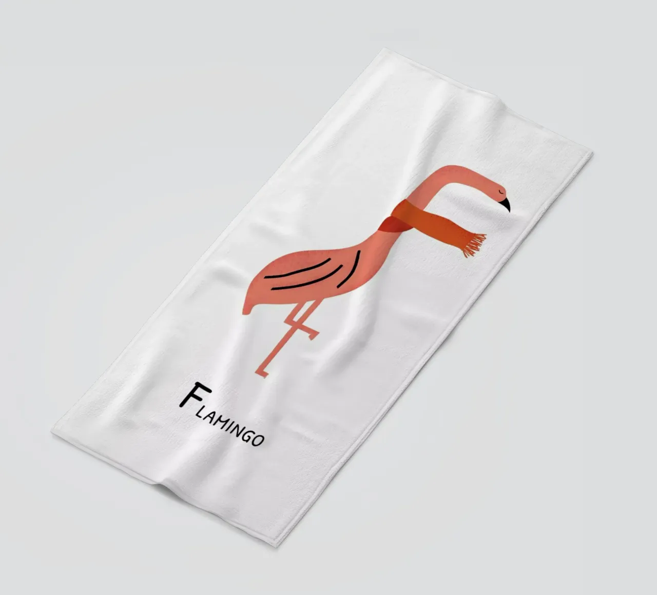 F for Flamingo telo mare da Little Flourishes