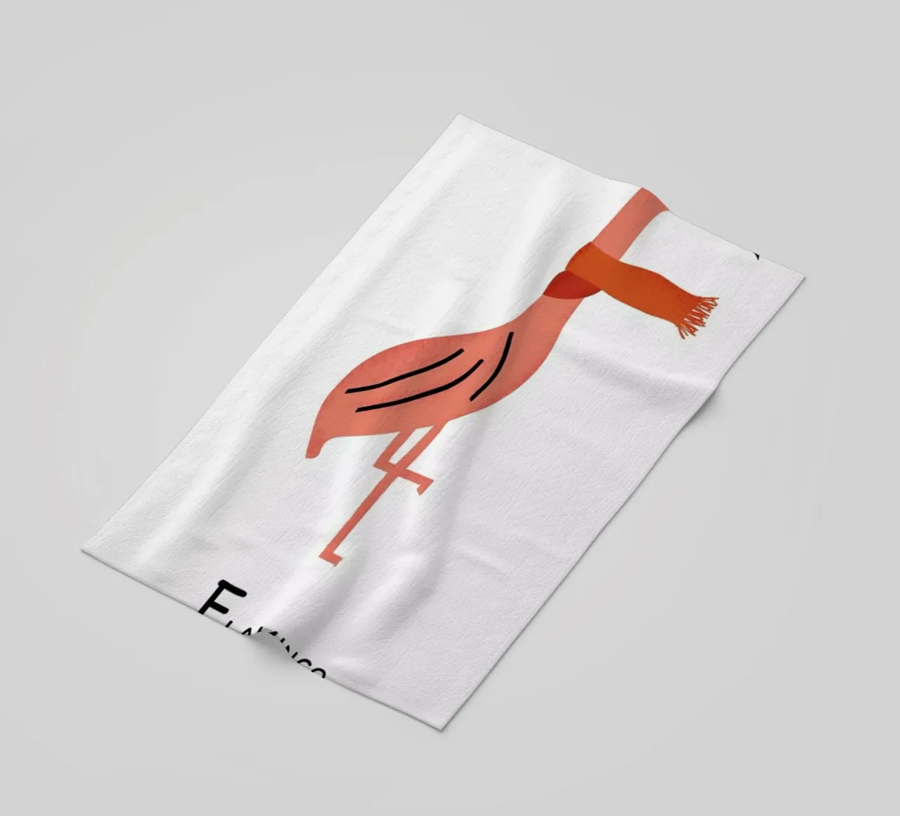 F for Flamingo telo mare da Little Flourishes