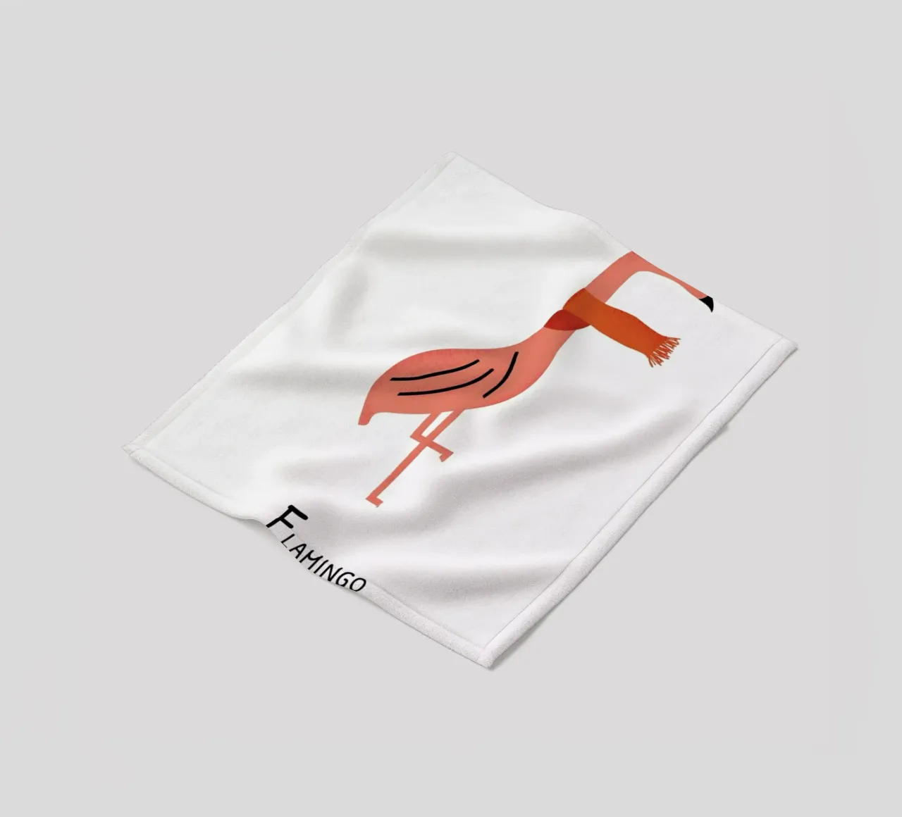 F for Flamingo coperta in pile da Little Flourishes