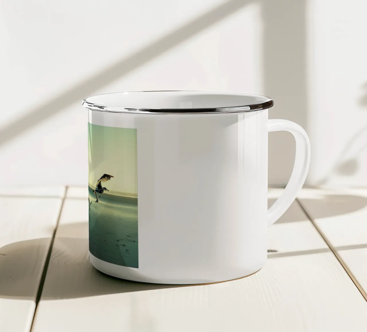 Don't Quit tazza in smalto da Robin Delean