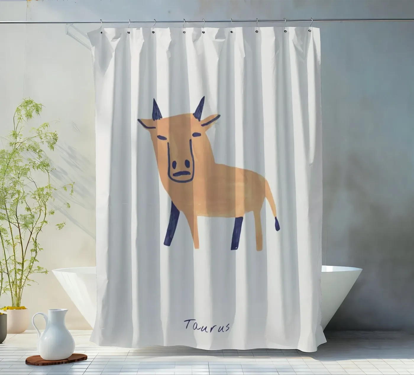 Taurus Duschvorhang von Little Flourishes