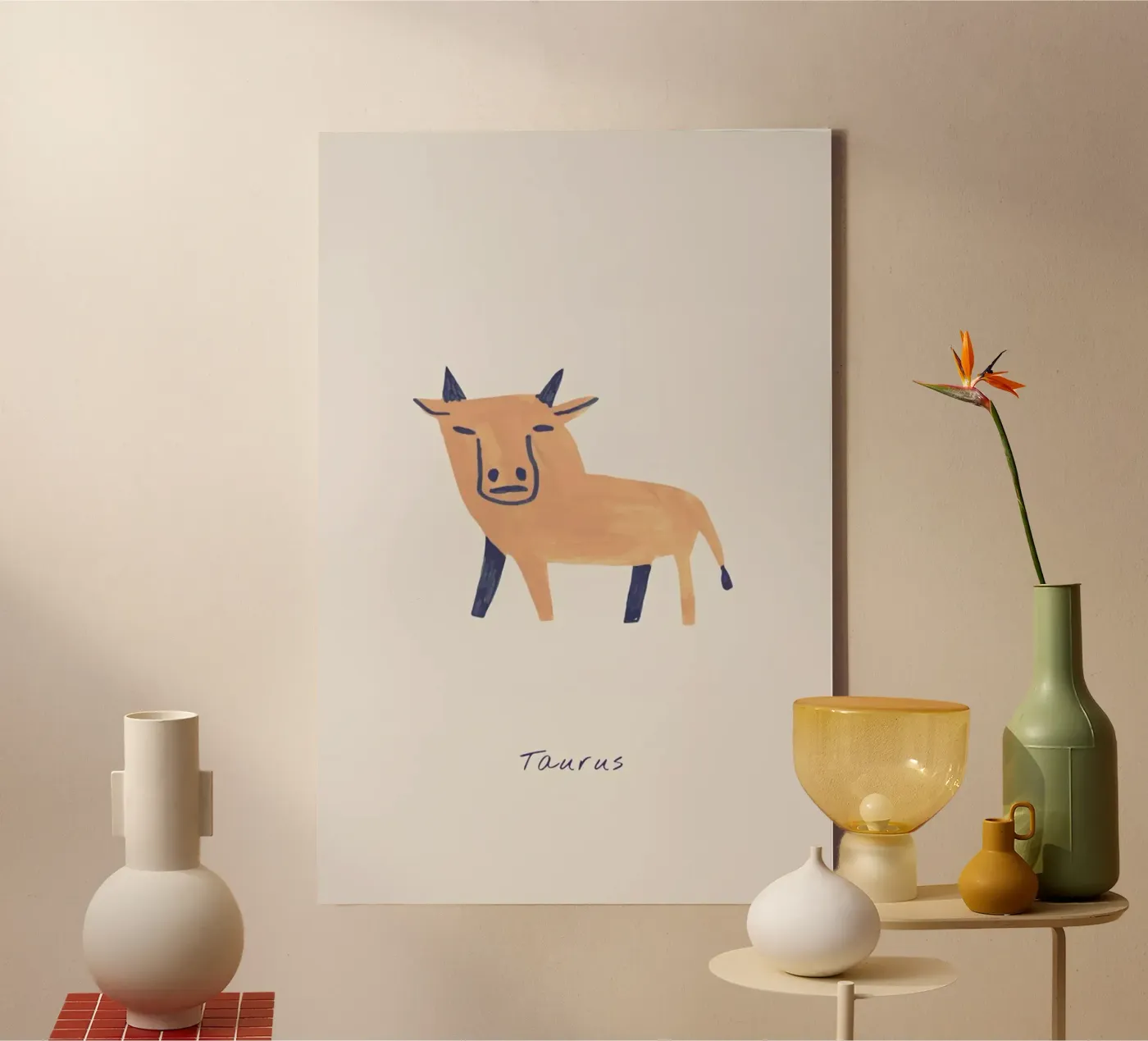 Taurus canvas by Little Flourishes