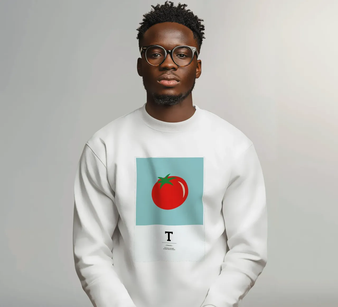„The Food Alphabet“ - T like Tomato felpa da BLAEK Design Studio