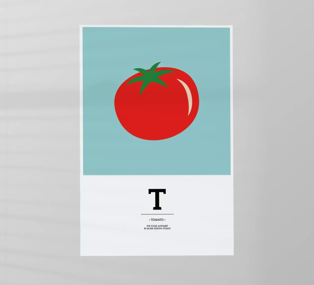 „The Food Alphabet“ - T like Tomato pellicola backlit da BLAEK Design Studio