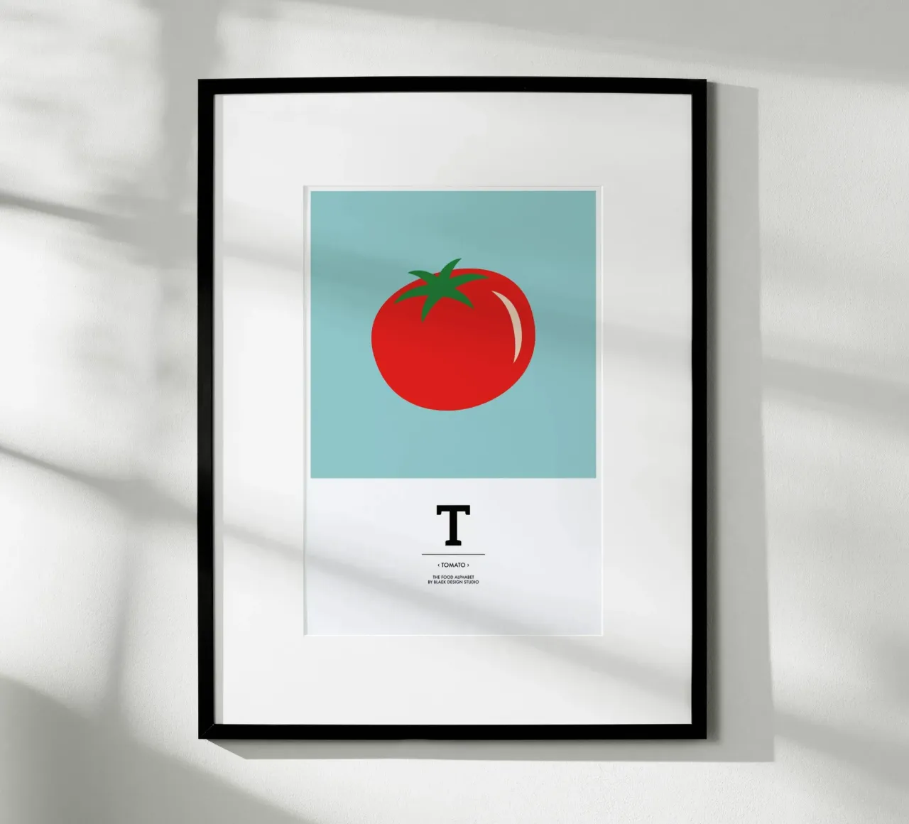 „The Food Alphabet“ - T like Tomato carta hahnemühle da BLAEK Design Studio