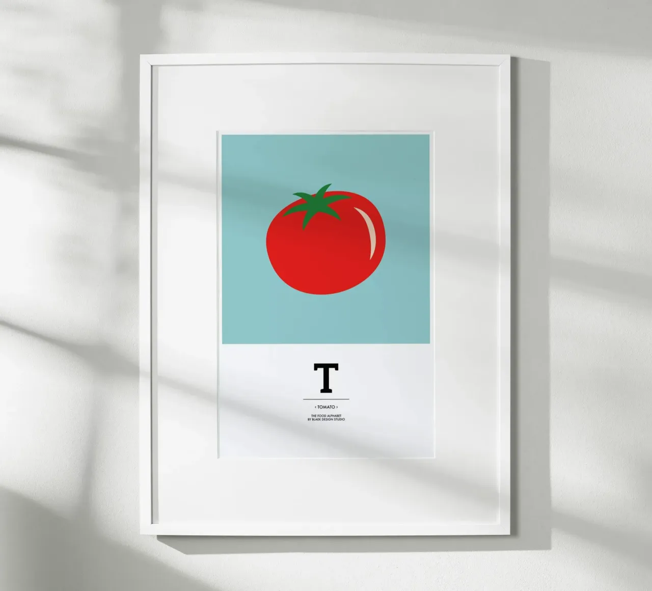 „The Food Alphabet“ - T like Tomato carta hahnemühle da BLAEK Design Studio