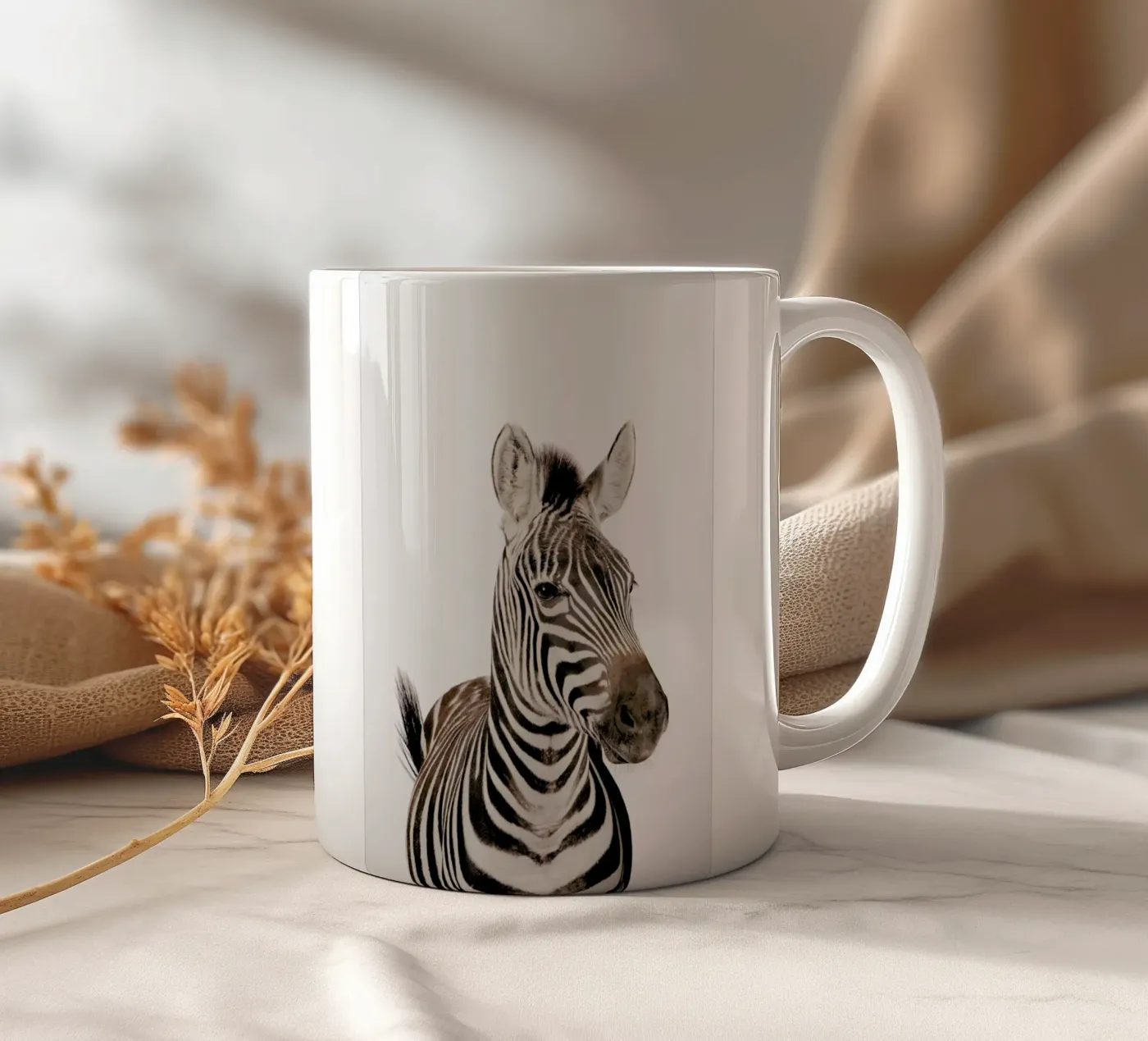 Zebra ceramic mug by Paws & Claws