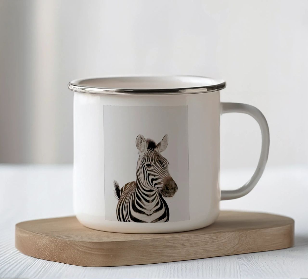 Zebra tazza in smalto da Paws & Claws
