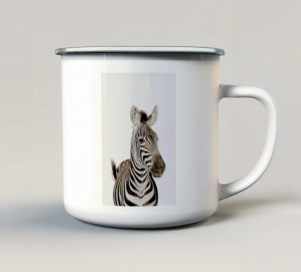 Zebra Emaille Tasse von Paws & Claws