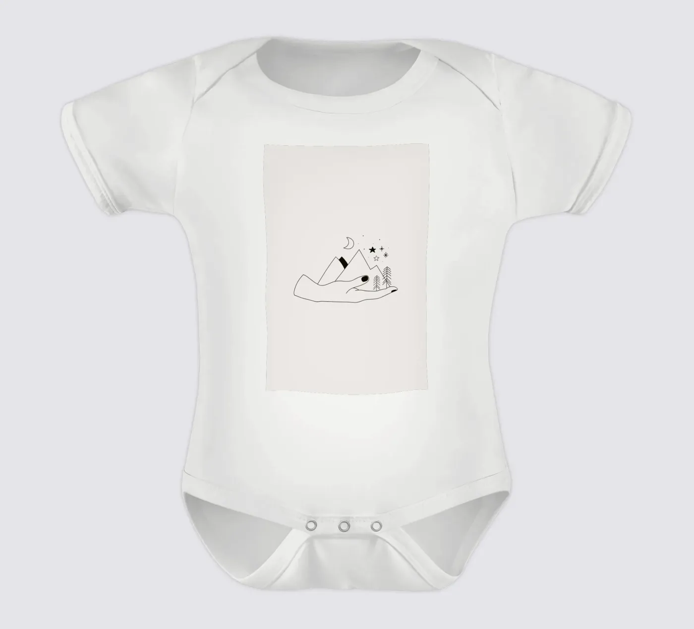 Forest short-sleeve baby romper by Pure