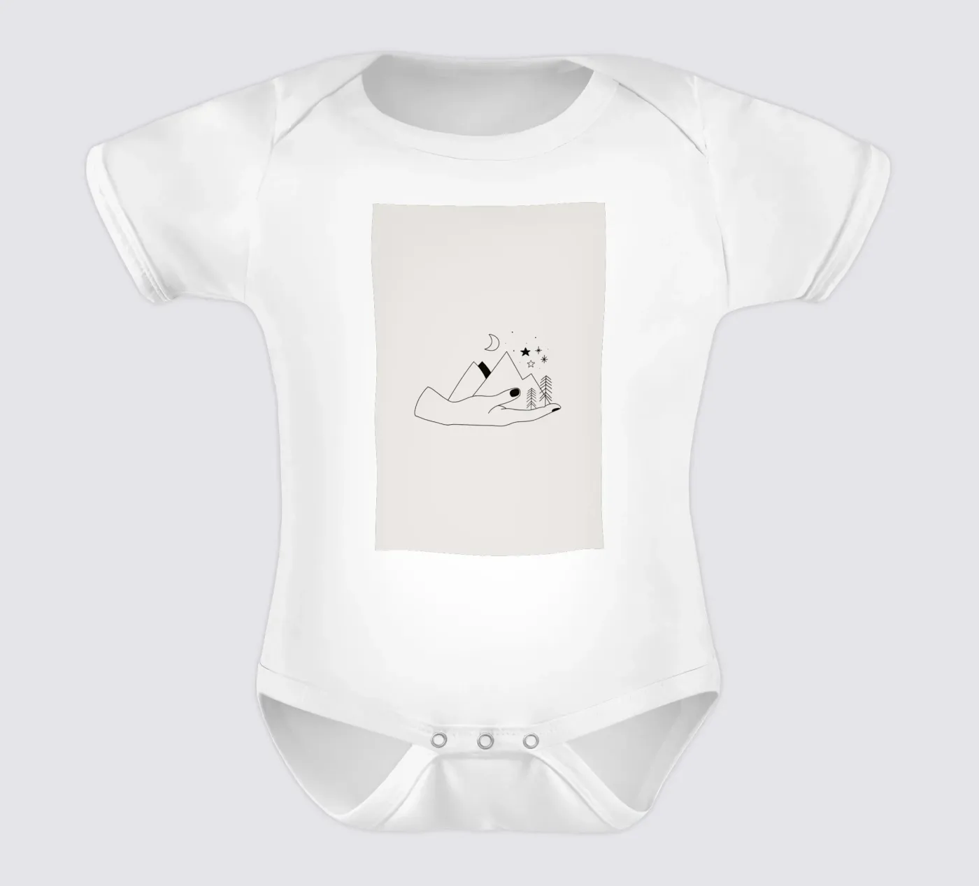 Forest short-sleeve baby romper by Pure