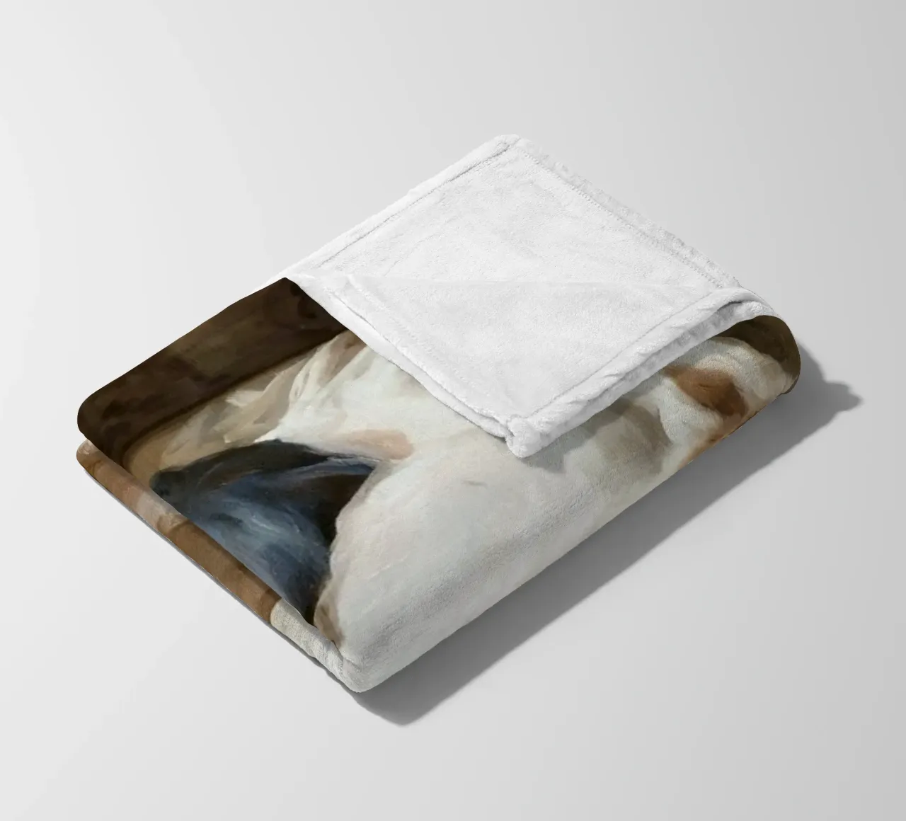 Guillermo Lorca La ragazza che dorme con il lupo coperta in pile da Birgitart