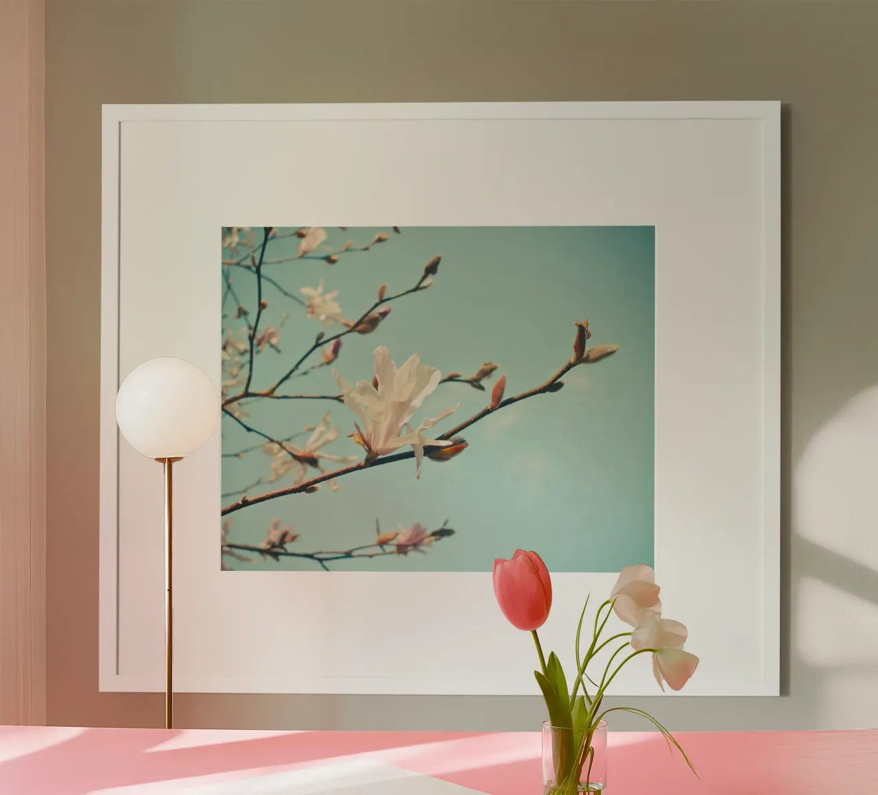 Papieren bloemblaadjes poster van Cassia Beck Photography