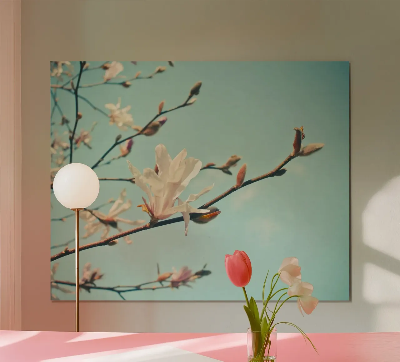 Papieren bloemblaadjes poster van Cassia Beck Photography