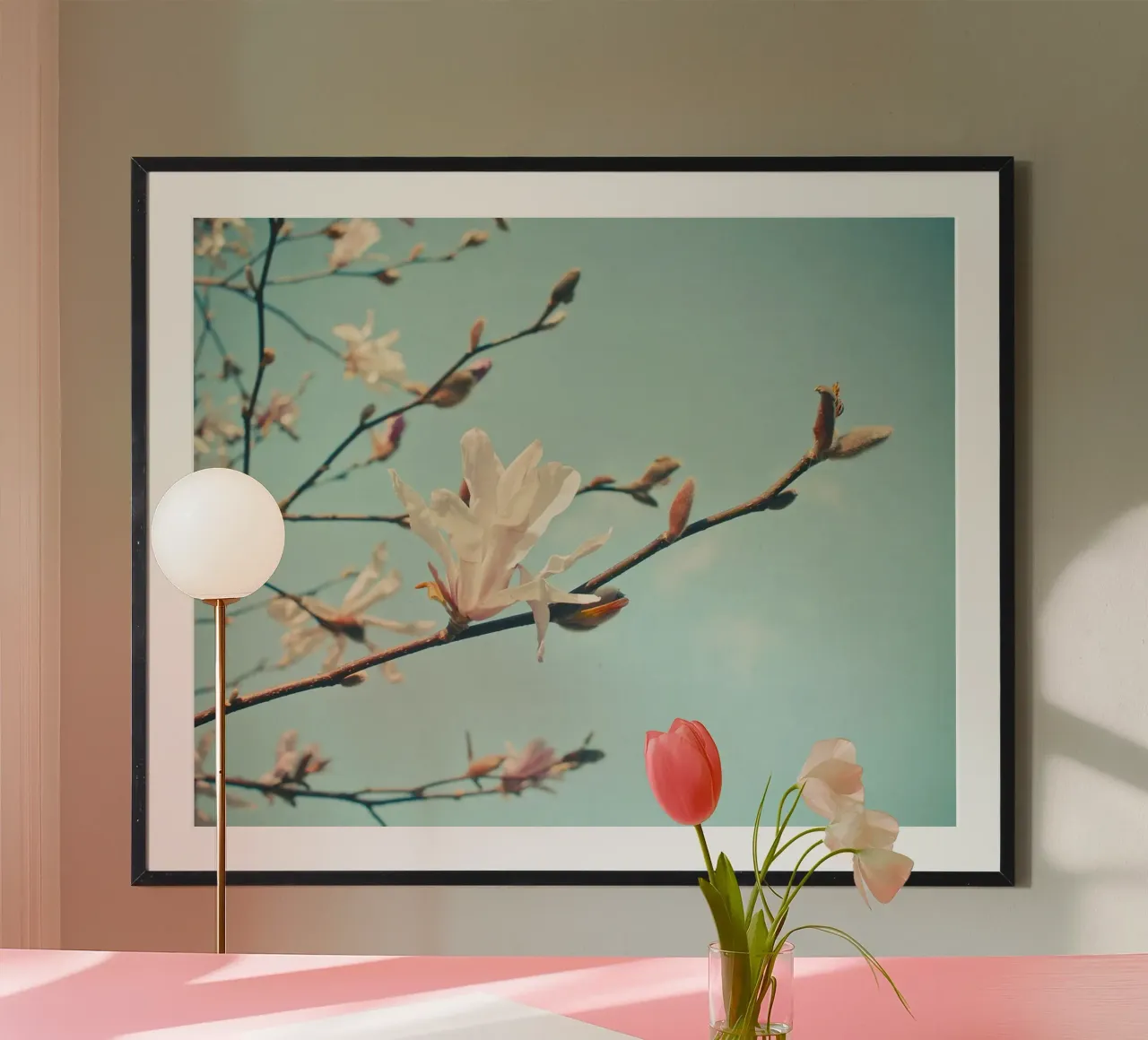 Papieren bloemblaadjes poster van Cassia Beck Photography