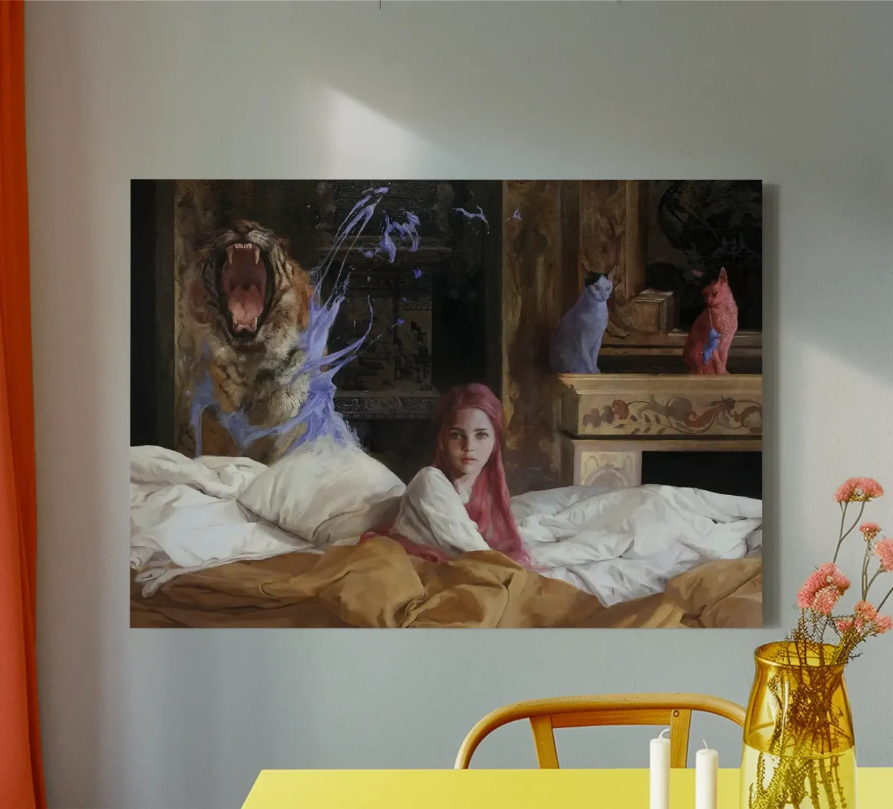 Guillermo Lorca and the Rest is Silence canvas by Birgitart