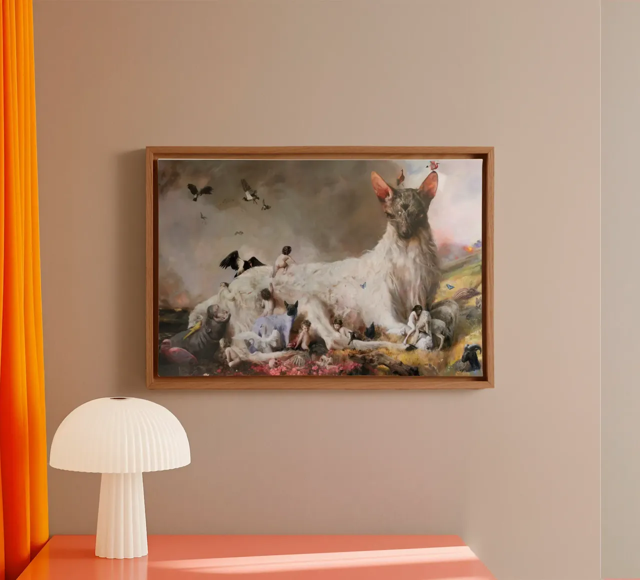 Guillermo Lorca Dio animale tela con Cornice a cassetta da Birgitart