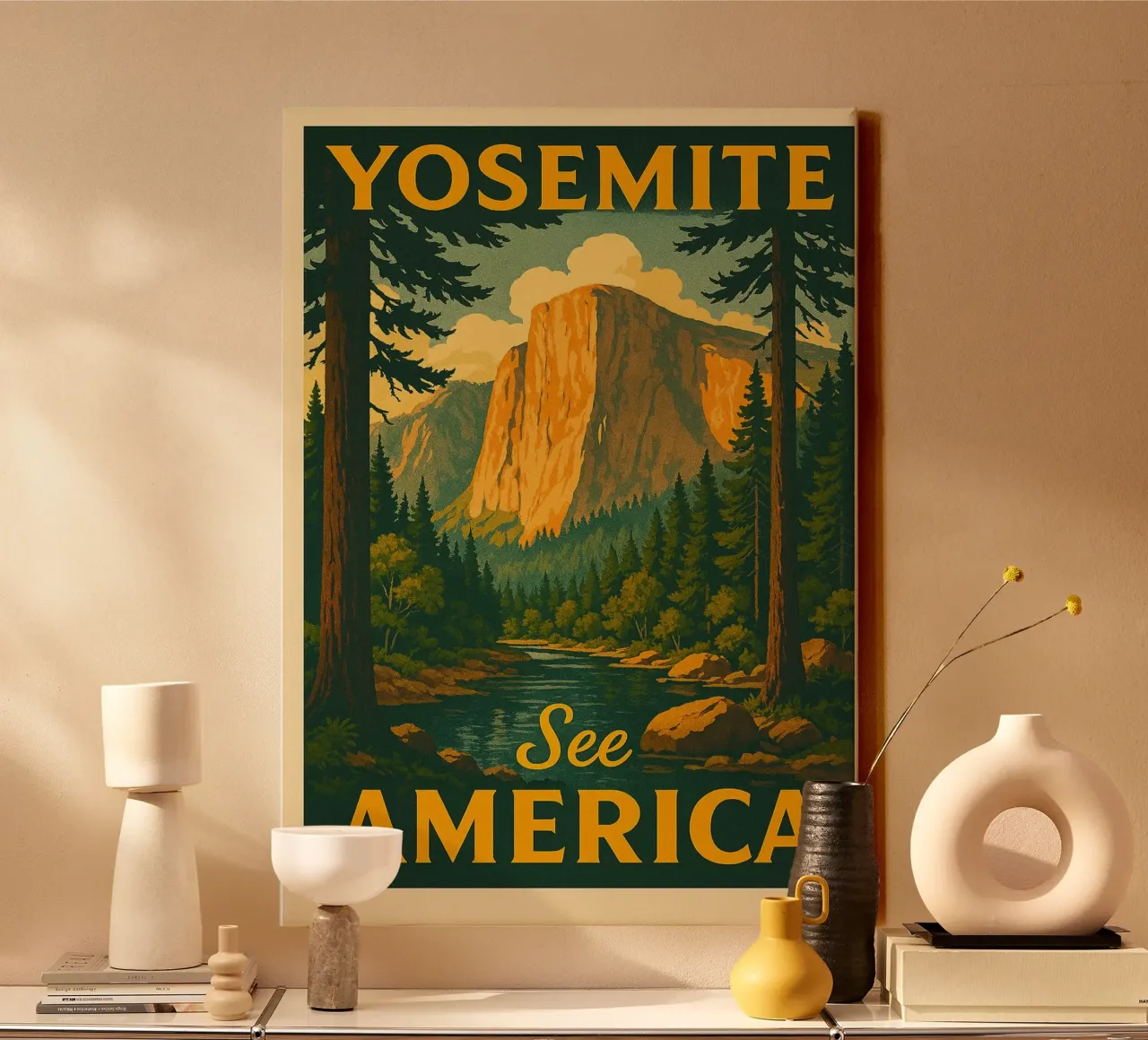 Viaggio nello Yosemite tela con Cornice a cassetta da Mercury Club