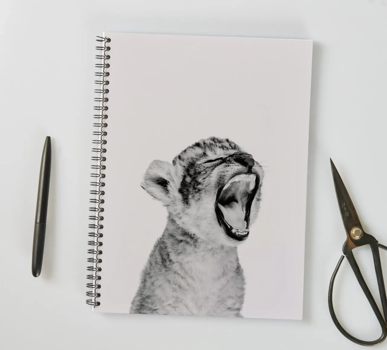 Sleepy Leopard Classic spiral notebook by Paws & Claws