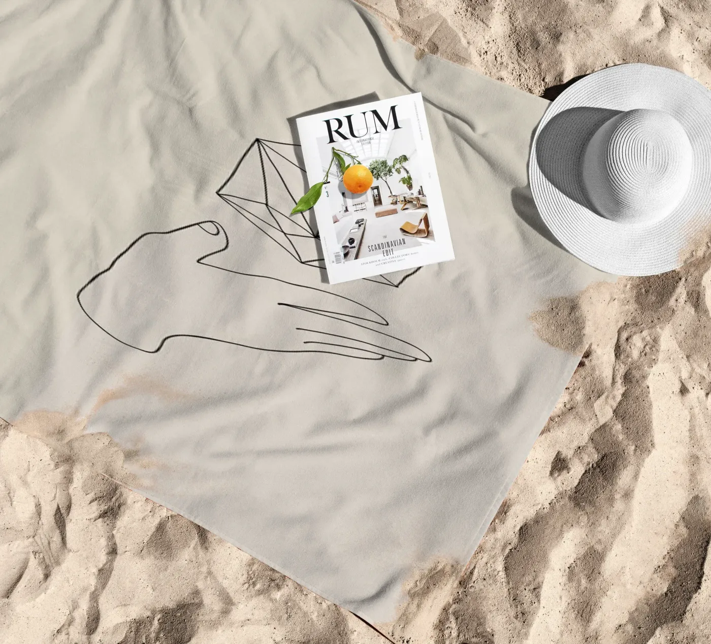 Diamond beach towel by Pure