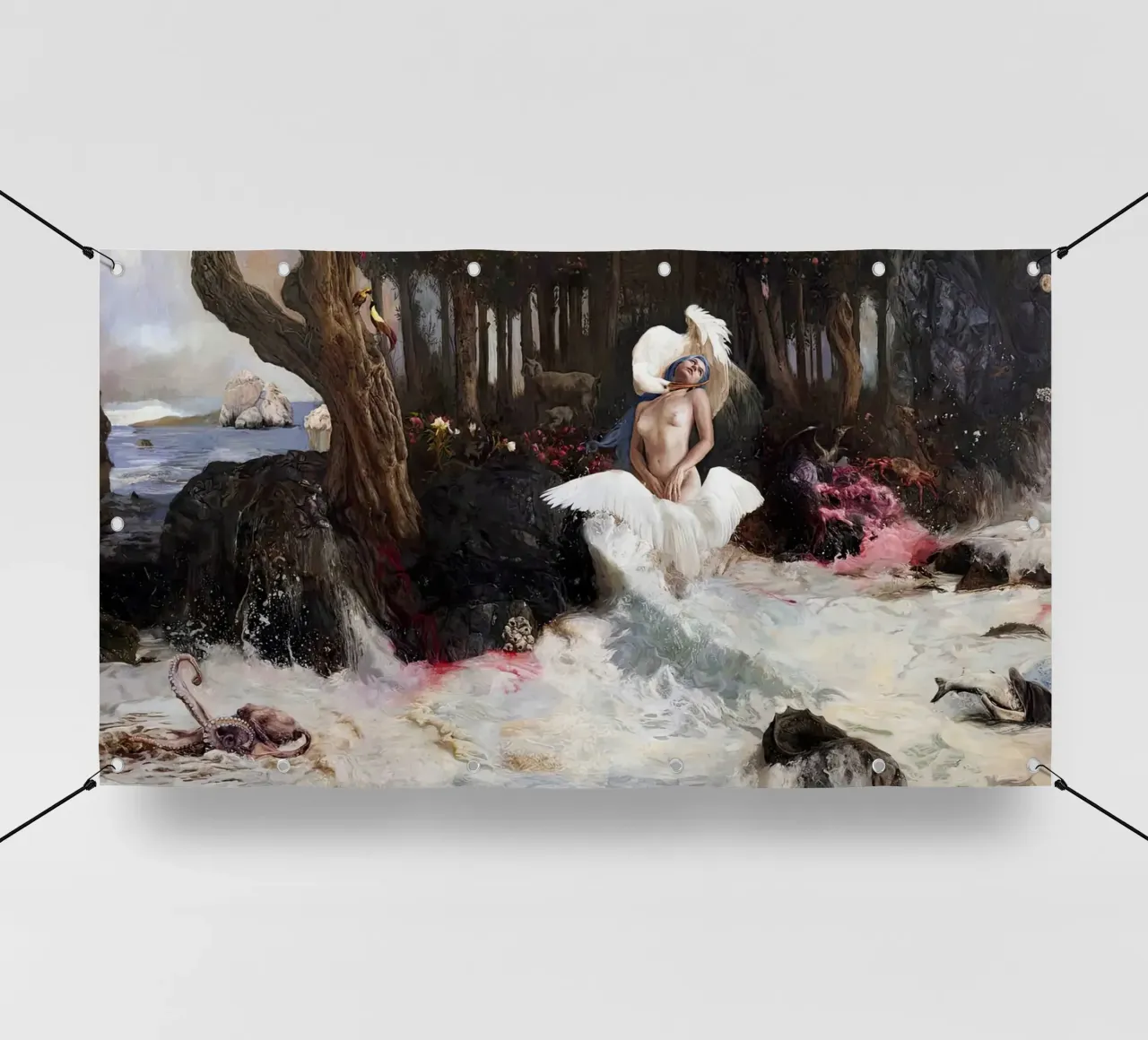 Guillermo Lorca Nascita di Venere telo in pvc da Birgitart