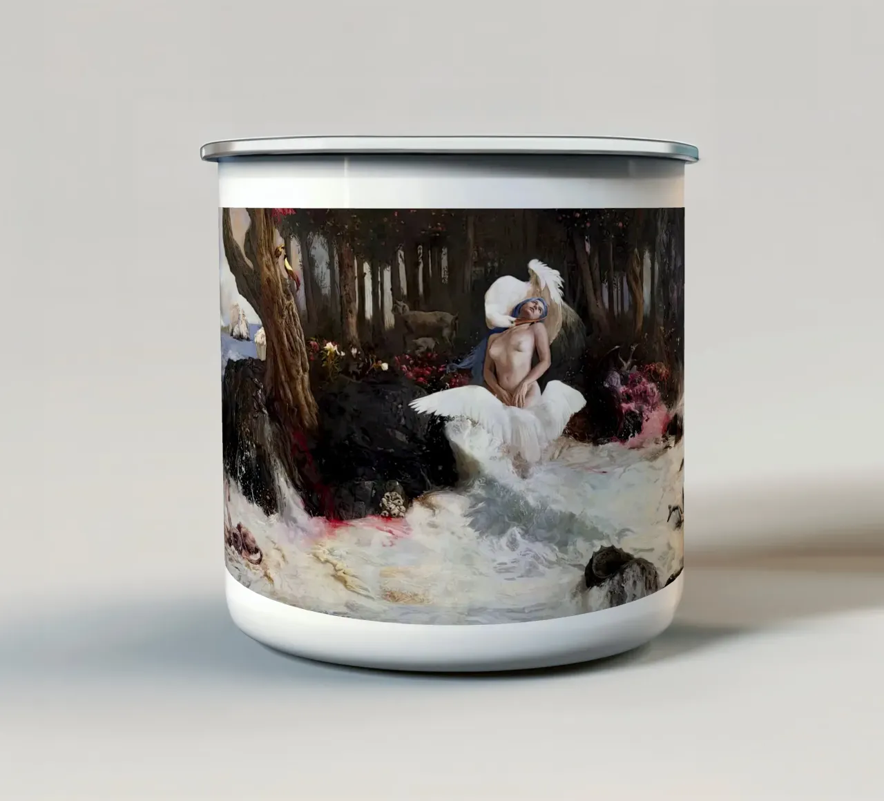 Guillermo Lorca Nascita di Venere tazza in smalto da Birgitart