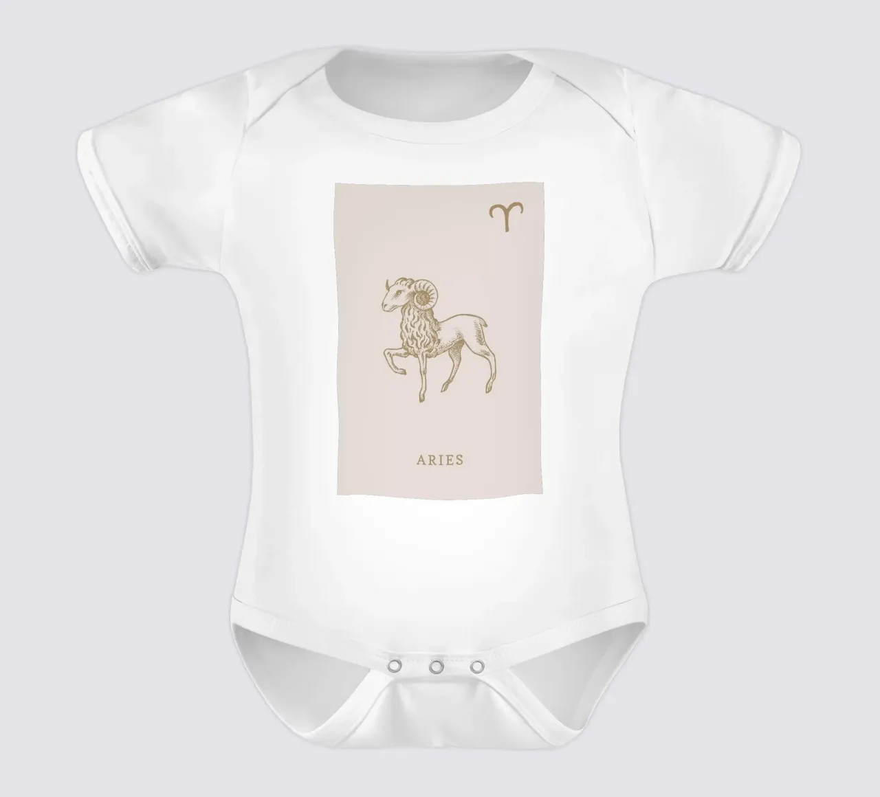 Aries body neonato maniche corte da Flora & Fauna