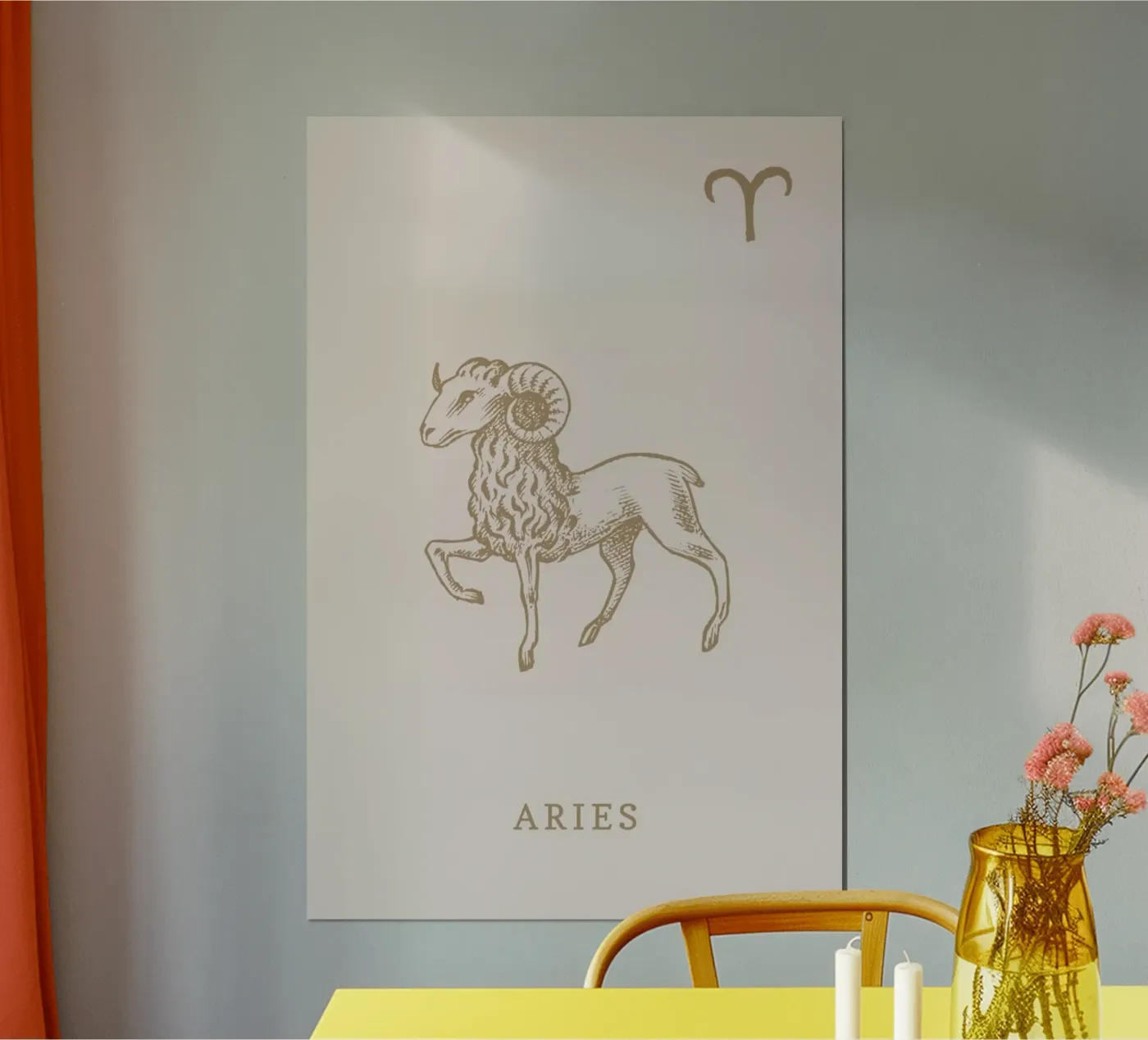 Aries poster van Flora & Fauna