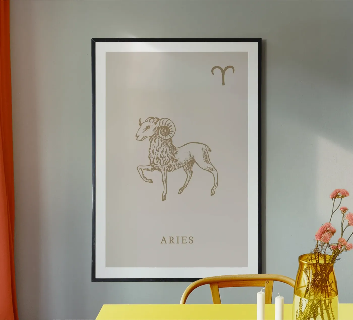 Aries poster van Flora & Fauna