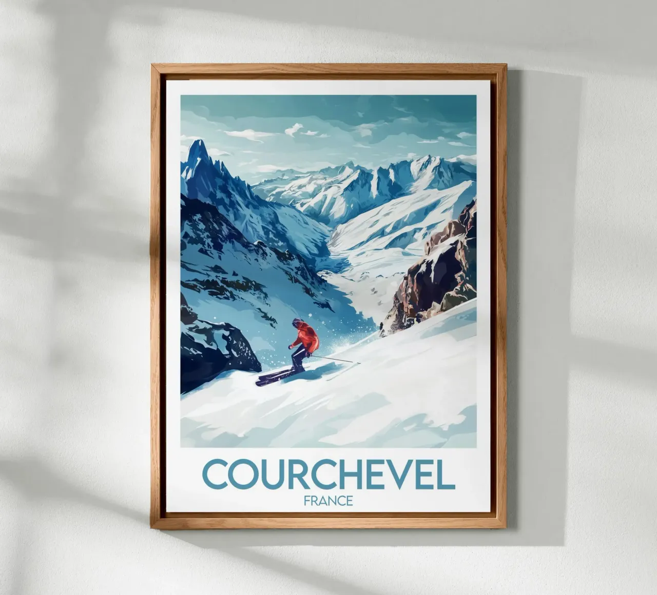 Affiche Courchevel alluminio dibond da Frame the World