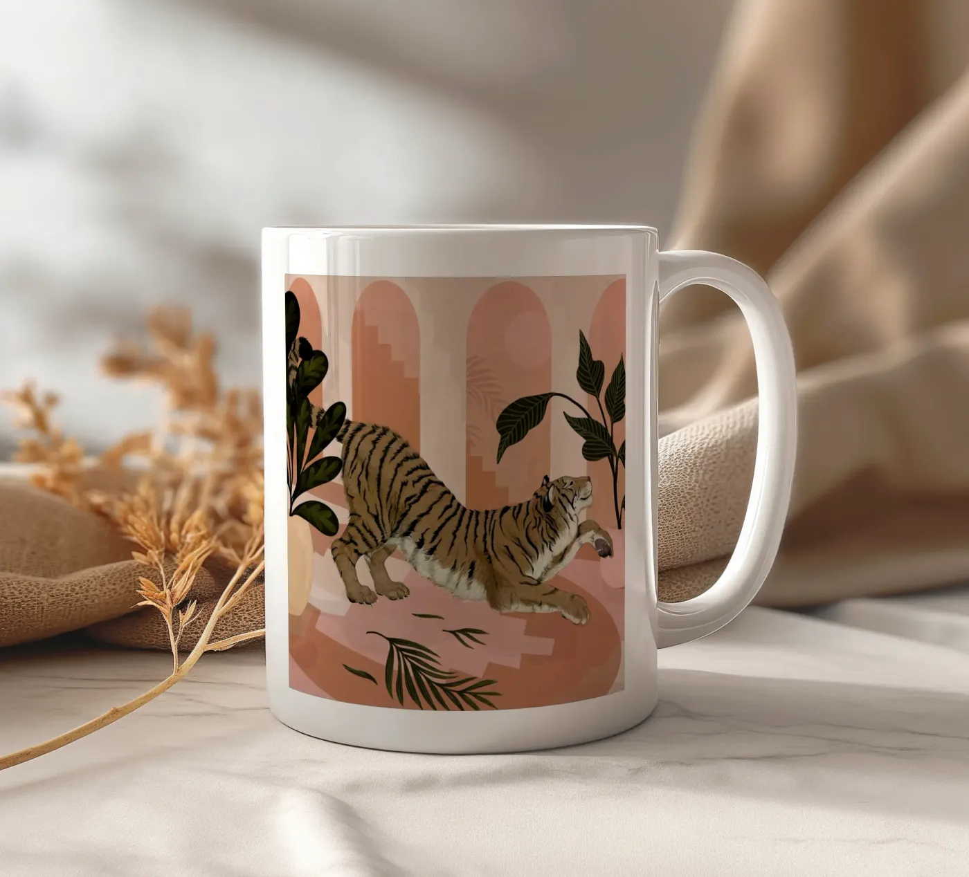 Easy Tiger ceramic mug by Laura Graves