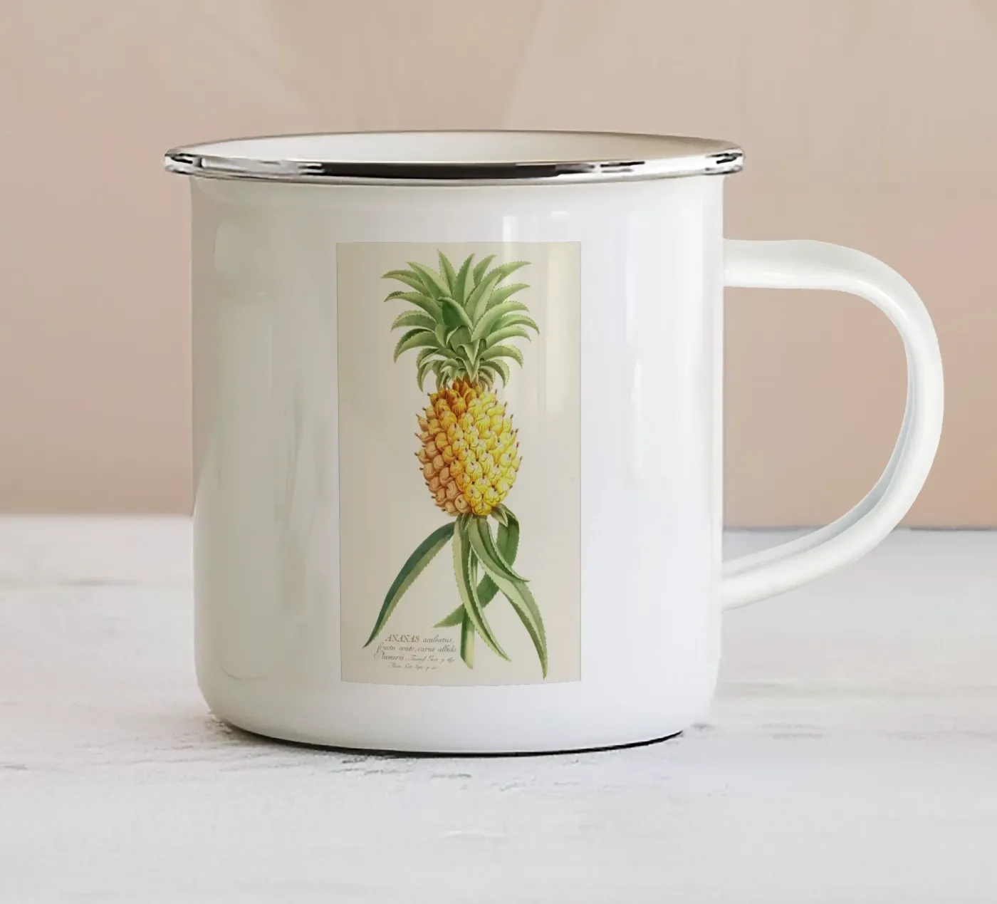 Pineapple 2 enamel mug by Astër